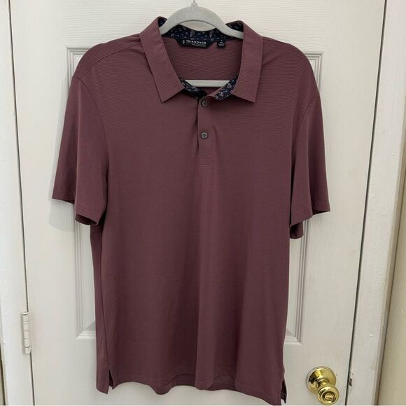 NWOT Men’s 7Diamonds Dawn Patrol Seamless Polo Shirt Size Medium Mauve Purple - Picture 1 of 5